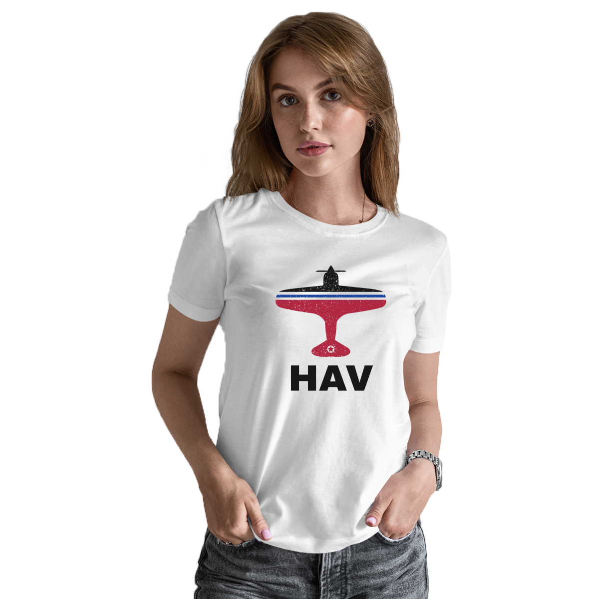 Fly Havana HAV Airport Women's T-shirt | White