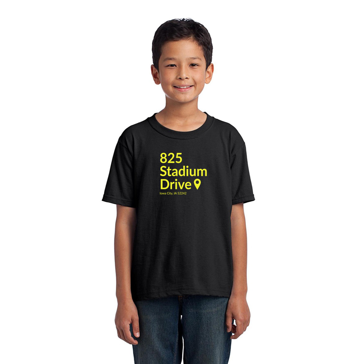 Iowa Football Stadium Kids T-shirt | Black