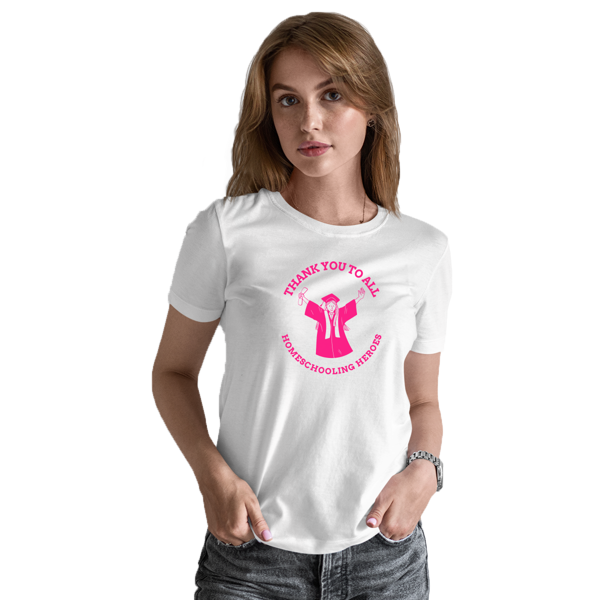 School-1 Women's T-shirt | White