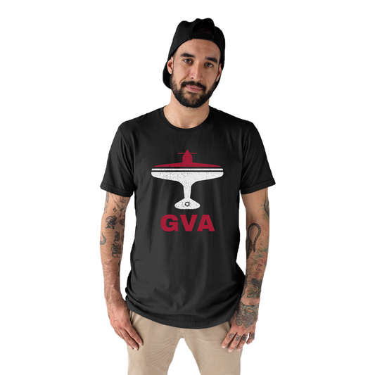 Fly Geneva GVA Airport Men's T-shirt | Black