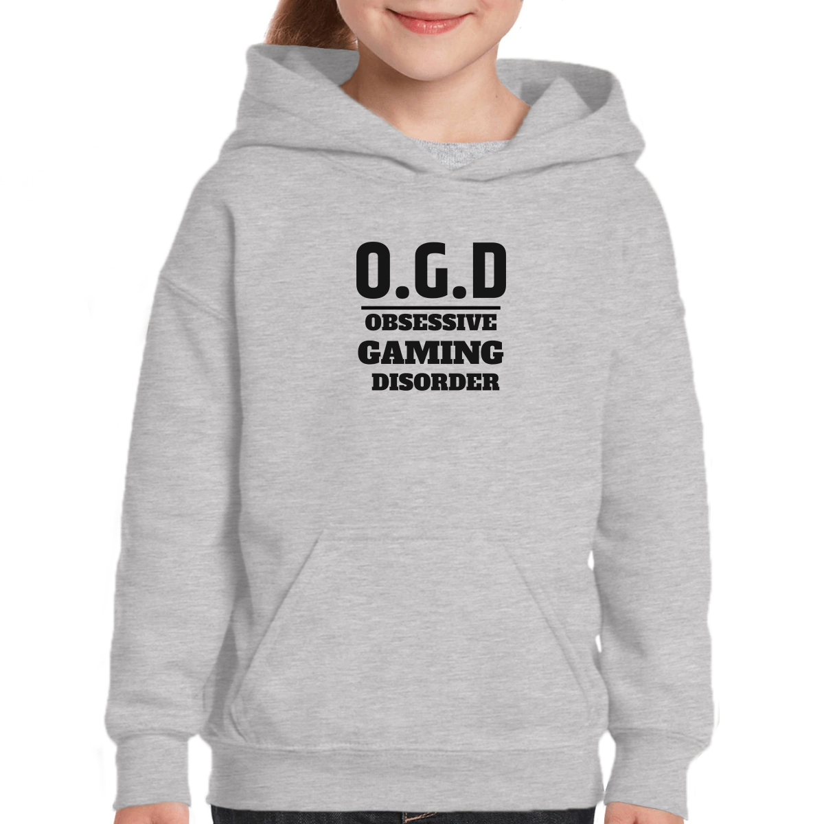 O.G.D Obsessive Gaming Disorder Kids Hoodie | Gray