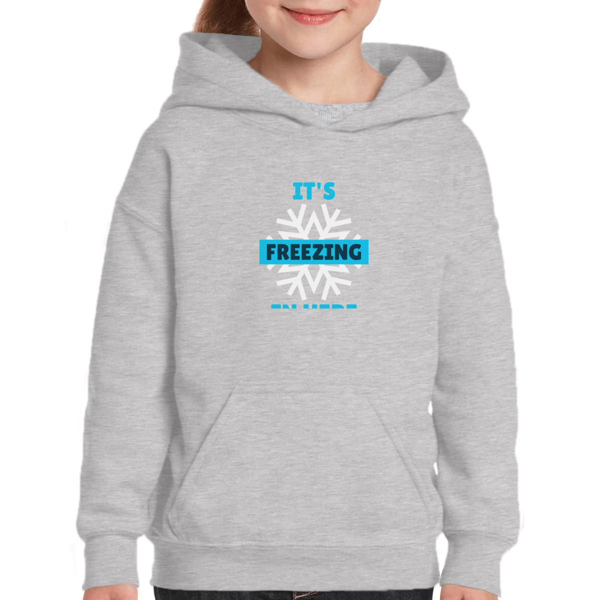 It's Freezing In Here! Kids Hoodie | Gray