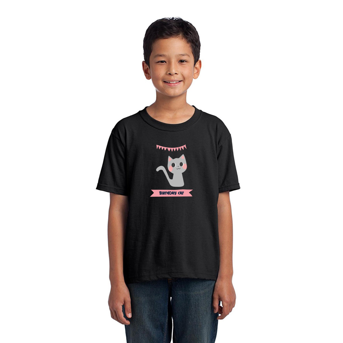 Birthday Cat Toddler T-shirt | Black