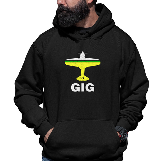 Fly Rio de Janerio GIG Airport Unisex Hoodie | Black