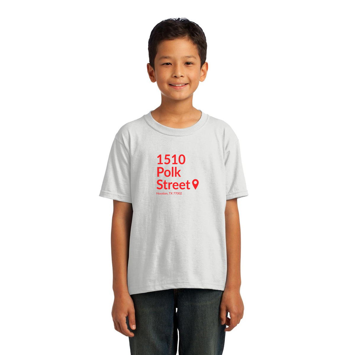 Houston Basketball Stadium Kids T-shirt | White