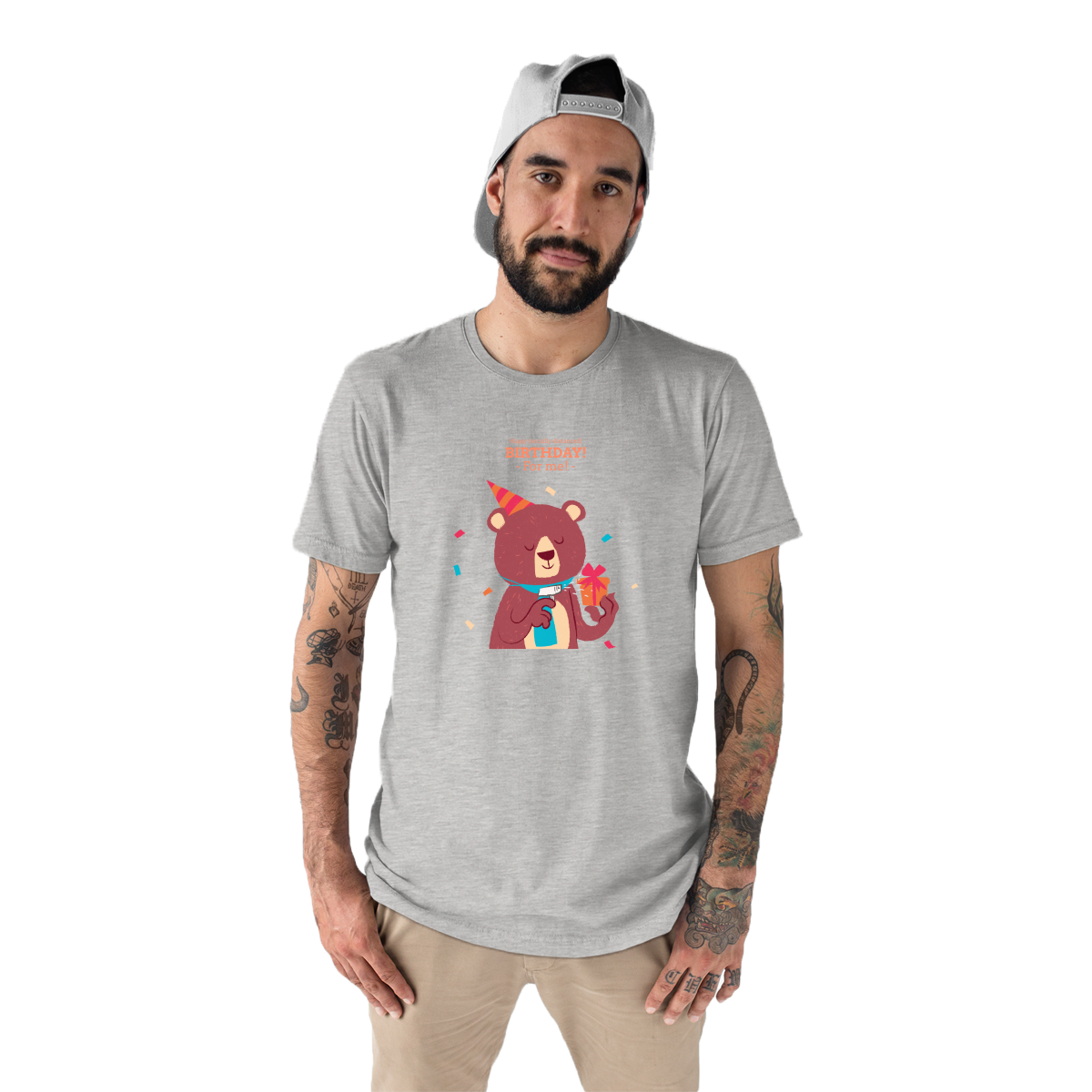 Happy (social distanced) birthday for me  Men's T-shirt | Gray