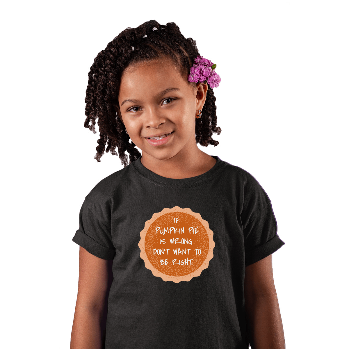 Pumpkin Pie Kids T-shirt | Black