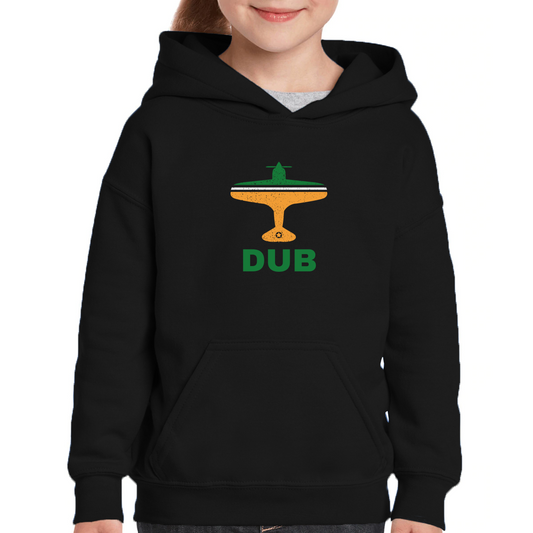 Fly Dublin DUB Airport  Kids Hoodie | Black