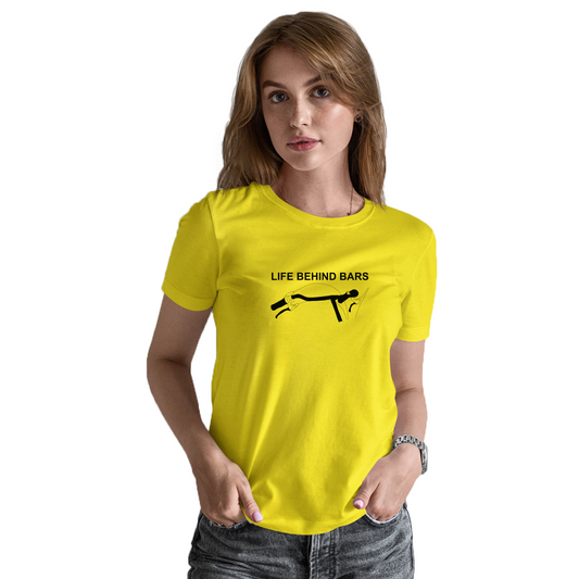 Life Behind Bars Women's T-shirt | Yellow