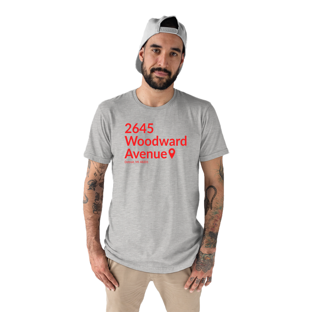 Detroit Hockey Stadium Men's T-shirt | Gray