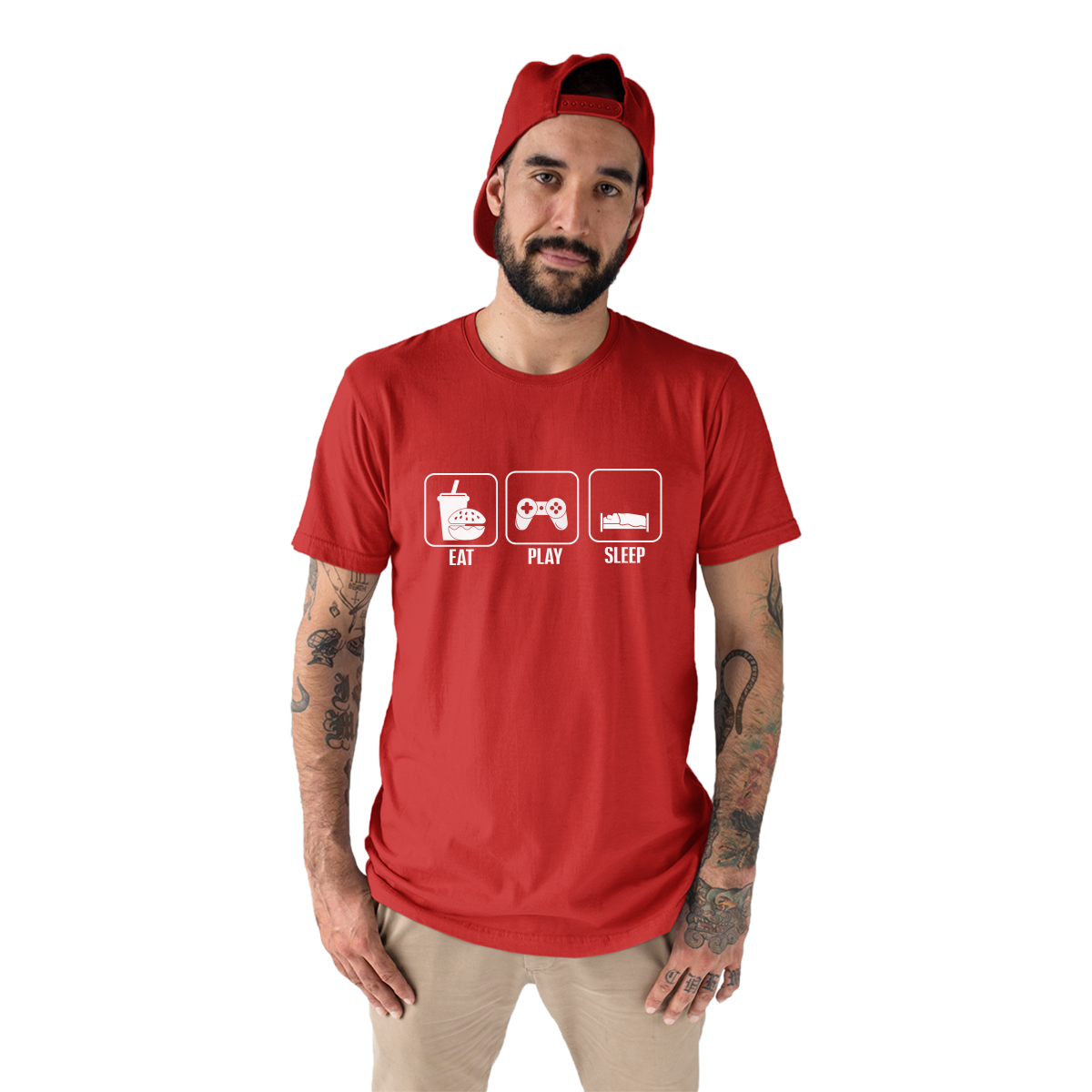 Eat Play Sleep Men's T-shirt | Red