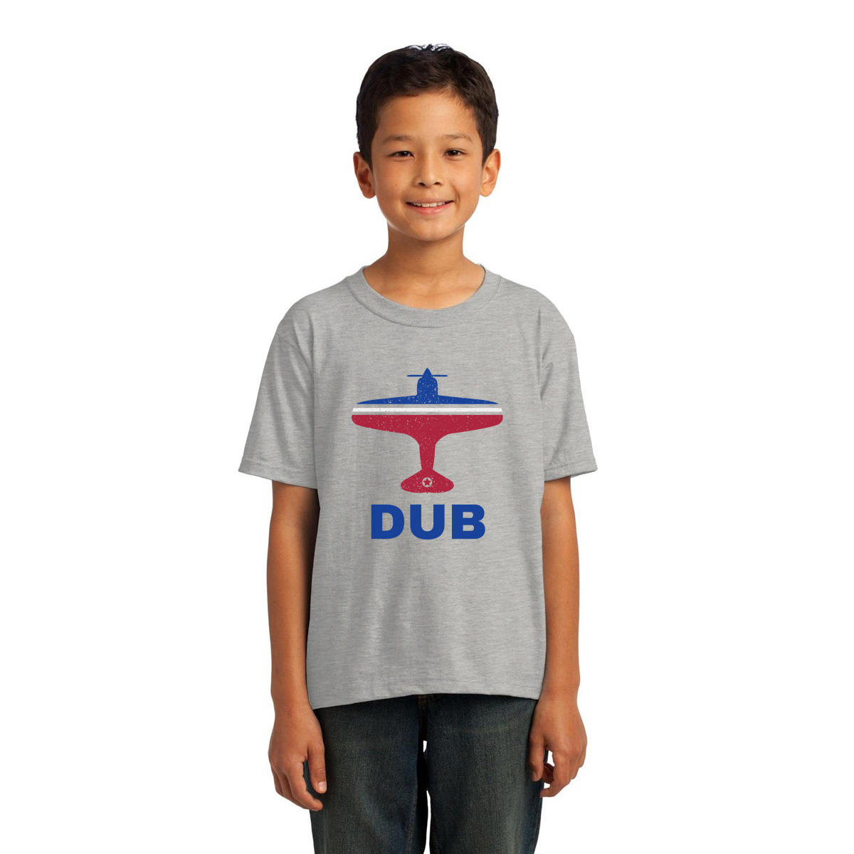 Fly Dublin DUB Airport  Kids T-shirt | Gray