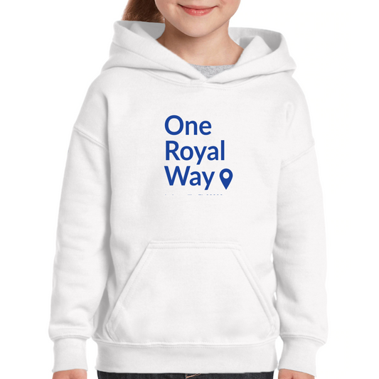 Kansas City Baseball Stadium Kids Hoodie | White