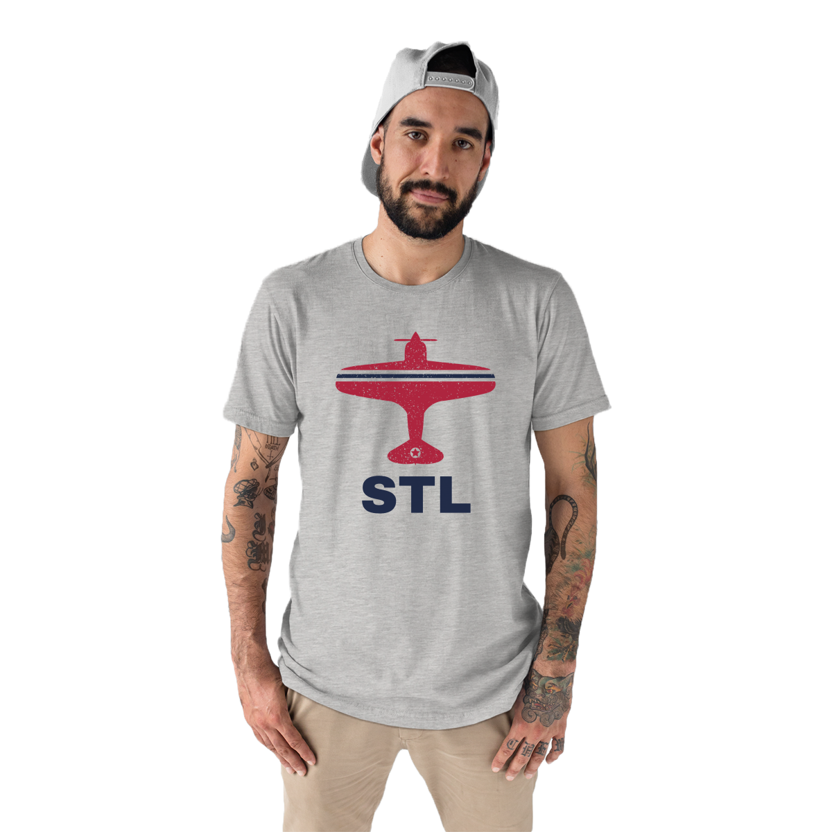 Fly St. Louis STL Airport Men's T-shirt | Gray