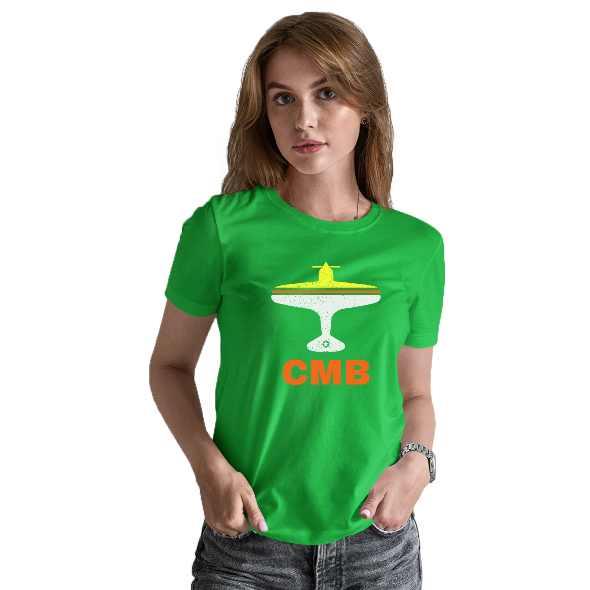 Fly Colombo CMB Airport Women's T-shirt | Green