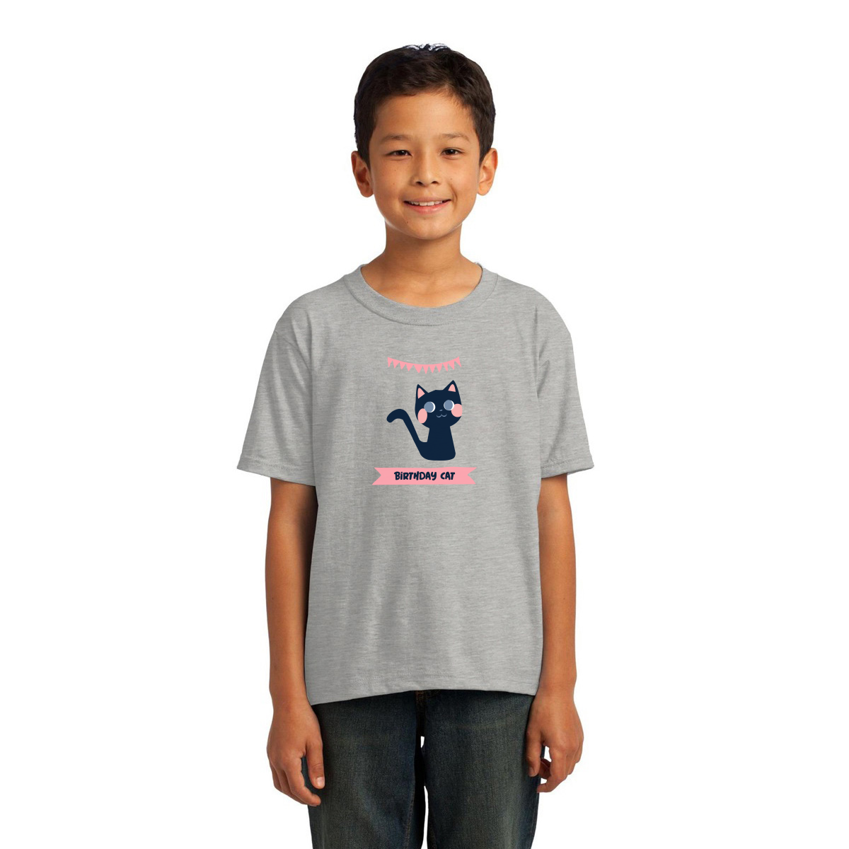 Birthday Cat Toddler T-shirt | Gray