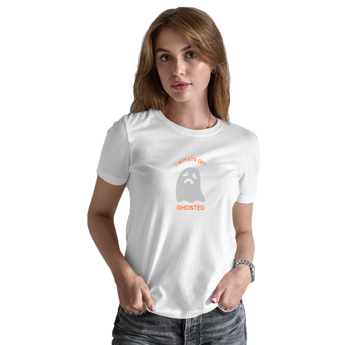I Always Get Ghosted Women's T-shirt | White