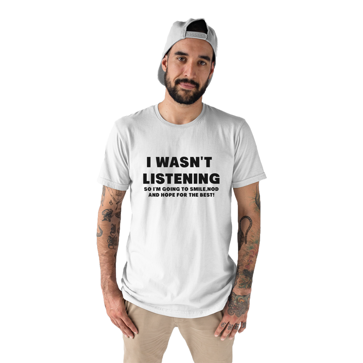 I Wasn't Listening Men's T-shirt | White