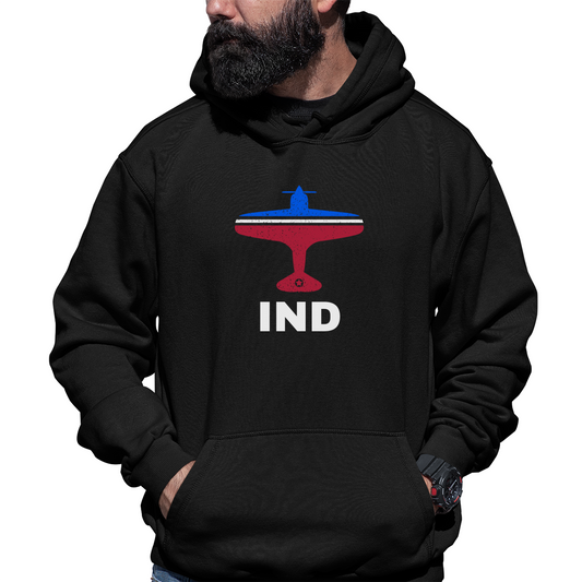 Fly Indianapolis IND Airport Unisex Hoodie | Black