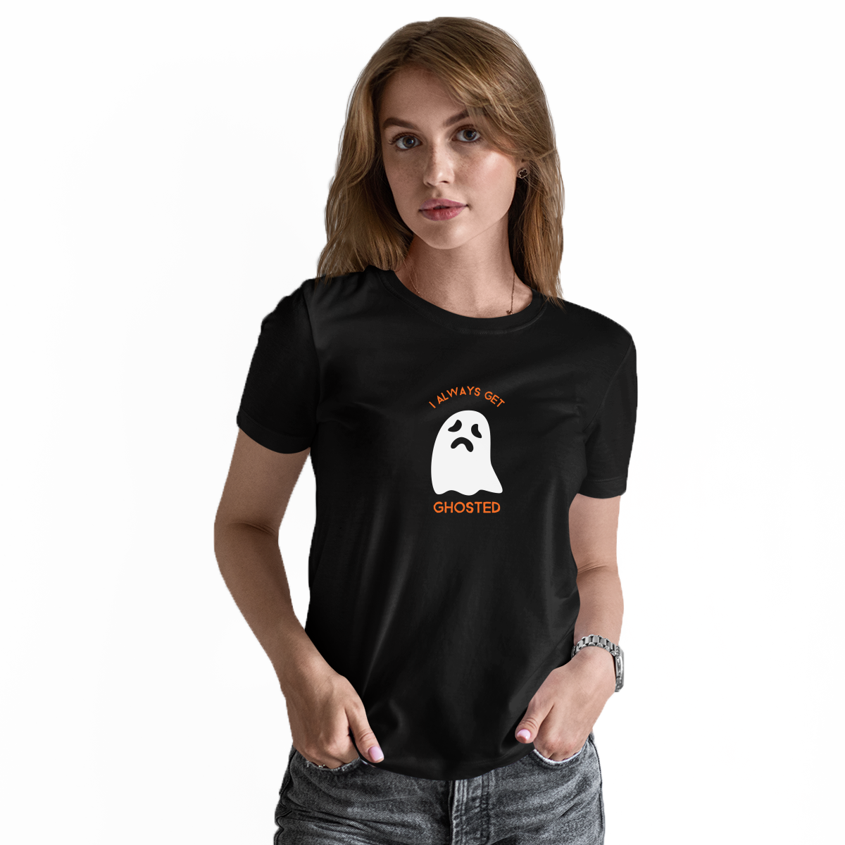 I Always Get Ghosted Women's T-shirt | Black