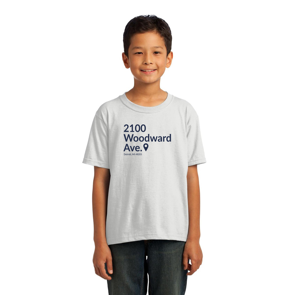 Detroit Baseball Stadium Kids T-shirt | White