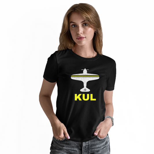 Fly Kuala Lumpur KUL Airport Women's T-shirt | Black