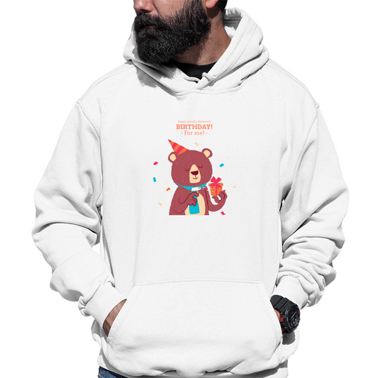Happy (social distanced) birthday for me  Unisex Hoodie | White