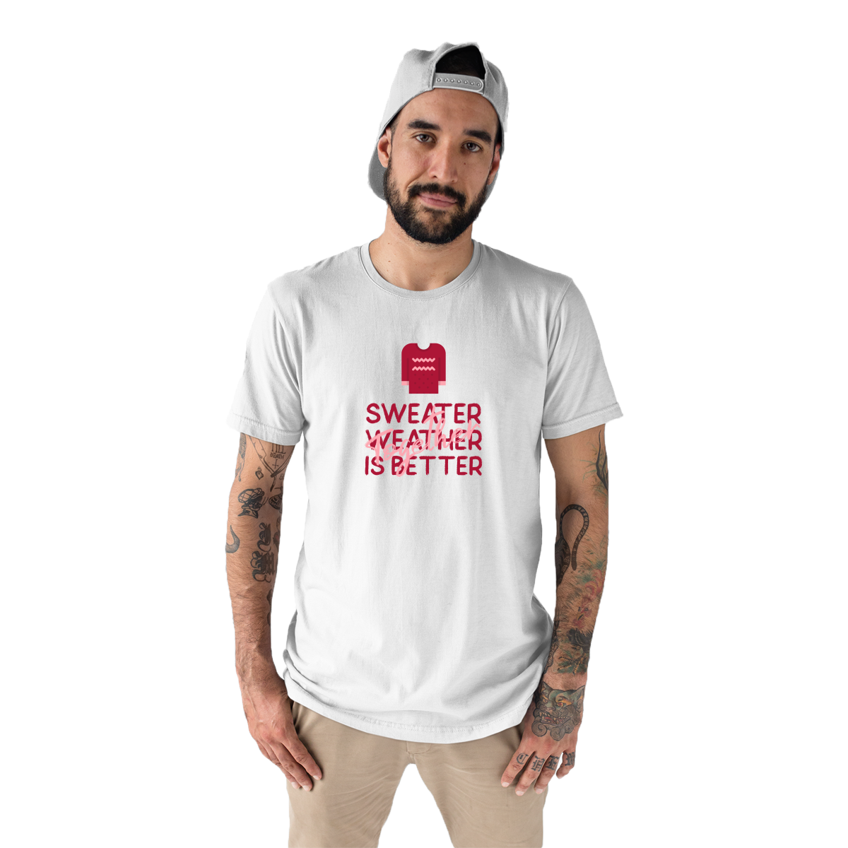 Sweather Weather is Better Together Men's T-shirt | White