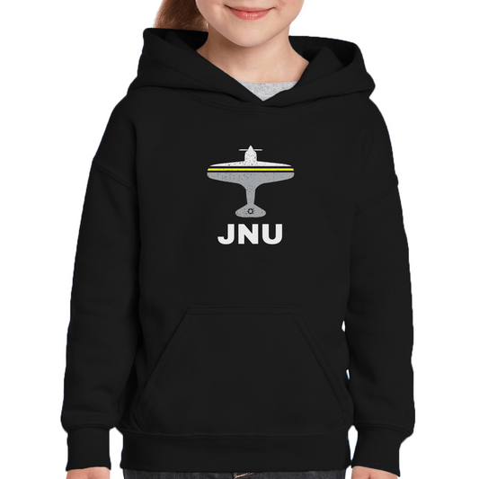 Fly Juneau JNU Airport Kids Hoodie | Black