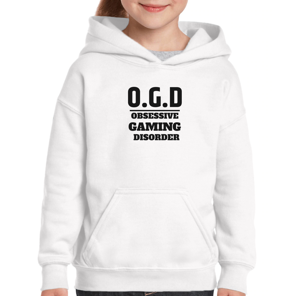 O.G.D Obsessive Gaming Disorder Kids Hoodie | White