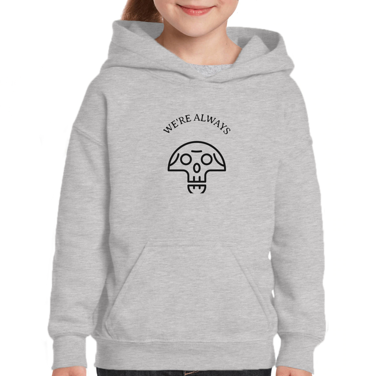 We're Always Watching You Kids Hoodie | Gray