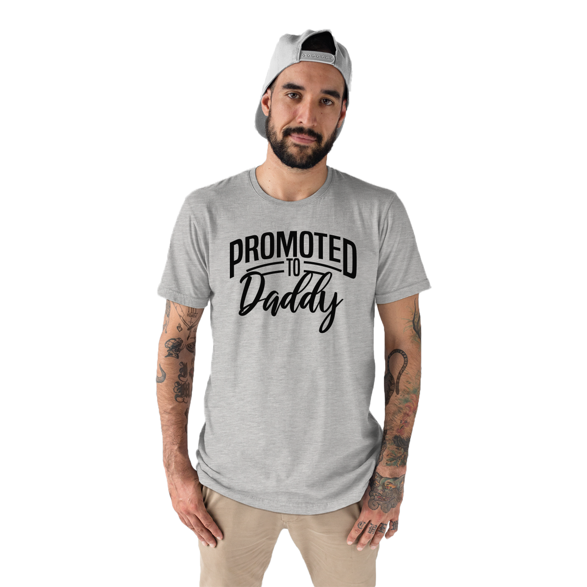 Promoted to daddy Men's T-shirt | Gray
