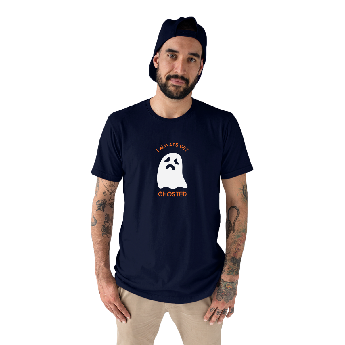 I Always Get Ghosted Men's T-shirt | Navy