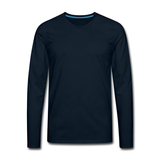 Men's Premium Long Sleeve T-Shirt - deep navy